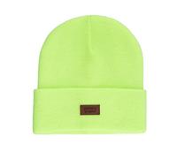 Levi's Unisex-Erwachsene All Season Comfy Leather Logo Patch Cuffed Hero Beanie-Mütze, Neongelb, einfarbig, Einheitsgre
