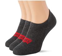 Levi's Unisex Footie, Anthracite Melange/Black, 39/42 (3er Pack)