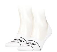 Levi's Unisex Footie Socks, White, 43/46