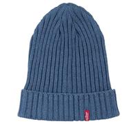 Levi's Unisex Indigo Ribbed Beanie Strickmütze, Blau (Dark Blue), One size