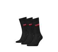 Levi's Socken Unisex Regular Cut Batwing-Logo, recycelte Baumwolle, 3er-Pack Schwarz Gr. 39/42