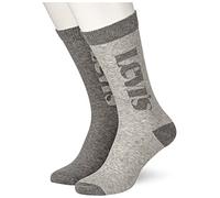 Levi's Unisex Logo Micro Stripe Unisex Regular Cut Socks 2 Pack Classic sock
