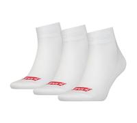 Levi's® Socken mit Label-Detail Modell 'MID CUT BATWING LOGO' im 3er-Pack in Weiss, Größe 43/46