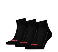 Levi's Unisex Quarter Socken, Nachhaltig Schwarz, 35/38 (3er Pack)