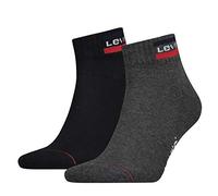 6 Paar Levis 144NDL Mid Cut SPRTWR L Unisex Socken Strümpfe 902011001, Farbe:Mid Grey/Black, Socken & Strümpfe:43-46