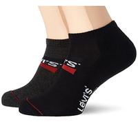 Levi's® Sneakersocken mit Label-Print im 2er-Pack in Dunkelgrau Melange, Größe 43/46