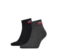 6 Paar Levis 144NDL Mid Cut SPRTWR L Unisex Socken Strümpfe 902011001, Farbe:Mid Grey/Black, Socken & Strümpfe:43-46