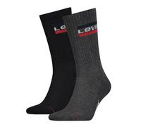 Levi's Socken Regular Cut SPRTWR – Unisex, Logo, Grau/Schwarz, Gr. 43-46