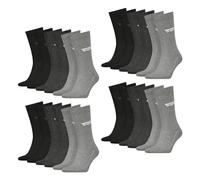 LEVIS Unisex Strümpfe Socken Regular Cut Batwing Logo Socks 12 Paar, Farbe:Mehrfarbig, Größe:43-46, Artikel:-003 grey combo