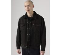 Jeansjacke LEVI'S, Herren, Gr. M, schwarz (never too much sherpa), Jeans, Obermaterial: 100% Baumwolle, relaxed fit normal, Manschette, Jacken Jeansjacke, Warm gefüttert (53574716-M) never too much sh