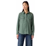 LEVIS Women's Doreen Utility Shirt Greens, Dark Forest, Small