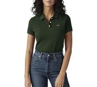 Poloshirt LEVI'S "Slim Polo Neutrals", Damen, Gr. M (38), mountain view, Jersey, Obermaterial: 95% Baumwolle, 5% Elasthan, casual, slim fit normal, ohne Ausschnitt, Kurzarm, Shirts (13468566-M) mounta