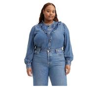 LEVIS Women's PL CARINNA Blouse Denim Dark Indigo-Worn IN, IN Patches 2, 3XL