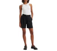 LEVIS Women's Pleated Trouser Short Blacks, Caviar, 24