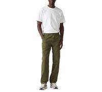 Chinohose LEVI'S "LV Hose XX CHINO AUTHENTIC RLX", Herren, Gr. 36, Länge 32, olive night auth twill gd, Web, Obermaterial: 100% Baumwolle, unifarben, bequem knöchellang, Hosen Chinohose, bequeme Passf