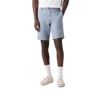 Chinoshorts LEVI'S "XX CHINO SHORT II", Herren, Gr. 36, N-Gr, kano blau cotton linen, Web, Obermaterial: 64% Baumwolle, 28% Leinen, 6% Elastomultiester, 2% Elasthan, normal knieumspielend, Hosen Chino