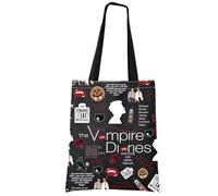 LEVLO TVD Merch Vampir TV Show Fans Geschenk TVD Stuff TVD Vampir Tote Bag Damon Salvatore Merch, The Vampire D Tote Bag 1uk, large
