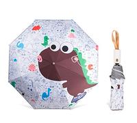 Levoberg Regenschirm Kinder Automatik, Taschenschirm Kinder Automatik mit reflektierender Streifen Wasserabweisende und Stabil 8-Rippe für Mädchen und Jungen