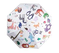 Levoberg Regenschirm Kinder Automatik, Taschenschirm Kinder Automatik mit reflektierender Streifen Wasserabweisende und Stabil 8-Rippe für Mädchen und Jungen