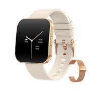 LEVOWATCH DOITX TINY Damen AMOLED Always-On Smartwatch robust, wasserdicht Silikon + Edelstahlarmband + Nylon, 140-220 mm, Rosa
