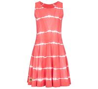 Lexi&Bö Damen-Sommerkleid. Rosé-weiß gestreifter Batik-Look. Nachhaltige, fair produzierte Mode aus 100% Bio-Baumwolle