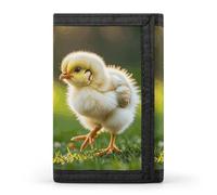 LFDSYEOQ Cooles Schlagzeug-Set, kleine Geldbörse für Damen und Herren, dreifach gefaltet, Kreditkartenhalter, Clutch-Geldbörsen für Damen, Niedliches Huhn Walking, Einheitsgröße, Casual