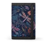 LFDSYEOQ Kleine Geldbörse in Herzform für Damen und Herren, dreifach gefaltet, Kreditkartenhalter, Clutch-Geldbörsen für Damen, Außergewöhnliche lila Libelle, Einheitsgröße, Casual