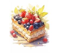 Lfynior Stickerei-Kreuzstich-Set für Erwachsene Küche 11CT Stickerei-Set 40cmX50cm Komplette Vorgedruckter Stick-Starter-Sets Stoff DIY Handarbeiten