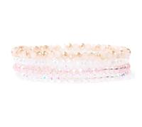 LGHLZGVF Armband Damen Schichtes Boho Perlen Armbänder Für Frauen, Multi-Stein Stretch Armreif-Colour 4-19cm