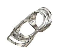 LGINZEHN Retro Hohle Ringe Modischer Punk Joint Fingerring Statement Schmuck Breiter Wickelring Klobiger Geschenk Für Männer Und Frauen Verstellbare Klobige Ringe
