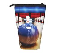LHBWCVN Bowling Kosmetiktasche, Stehendes Federmäppchen, Teleskop-Bleistifttasche, tragbarer Stifthalter, niedlicher Stand-up-Bleistiftbeutel für Damen und Herren, Reise-Münztasche, Geldbörse