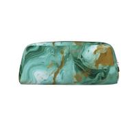 LHBWCVN Federmäppchen mit großem Fassungsvermögen, ästhetisches Stifteetui, Leder, Make-up-Tasche für Damen und Herren, Reise-Kulturbeutel, Reißverschluss, Kosmetiktasche, weit geöffnetes Münzfach