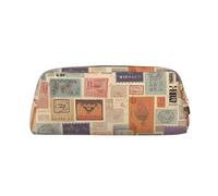 LHBWCVN Federmäppchen mit großem Fassungsvermögen, ästhetisches Stifteetui, Leder, Make-up-Tasche für Damen und Herren, Reise-Kulturbeutel, Reißverschluss, Kosmetiktasche, weit geöffnetes Münzfach