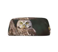 LHBWCVN Federmäppchen mit Tiermotiven und Eulen, großes Fassungsvermögen, ästhetisches Stifteetui, Leder, Make-up-Tasche für Damen und Herren, Reise-Kulturbeutel, Reißverschluss, Kosmetiktasche, weit
