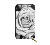 Lhbwcvn Geldbörse für Damen und Herren, Clutch, RFID-blockierend, Leder, große Kapazität, Geldbörse, Kreditkartenhalter, Geldtasche mit Reißverschluss, Handyhalter, lange Reisegeldbörse, Schwarz,