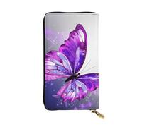 Lhbwcvn Geldbörse für Damen und Herren, Clutch, RFID-blockierend, Leder, großes Fassungsvermögen, Kreditkartenhalter, Geldtasche mit Reißverschluss, Handyhalter, lange Reisegeldbörse, Schwarz, 1