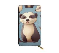 Lhbwcvn Hairy Frettchen-Geldbörse für Damen und Herren, Clutch, RFID-blockierend, Leder, große Kapazität, Geldbörse, Kreditkartenhalter, Geldtasche mit Reißverschluss, Handyhalter, lange