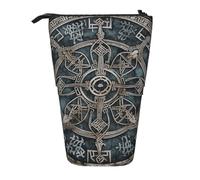 LHBWCVN helm of awe Kosmetiktasche, Stehendes Federmäppchen, Teleskop-Bleistifttasche, tragbarer Stifthalter, niedlicher Stand-up-Bleistiftbeutel für Damen und Herren, Reise-Münztasche, Geldbörse