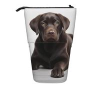 LHBWCVN Hunde-Kosmetiktasche, Stehendes Federmäppchen, Teleskop-Bleistifttasche, tragbarer Stifthalter, niedlicher Stand-up-Bleistiftbeutel für Damen und Herren, Reise-Münztasche, Geldbörse