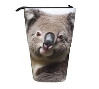 LHBWCVN Koalabär-Kosmetiktasche, Stehendes Federmäppchen, Teleskop-Federtasche, tragbarer Stifthalter, niedlicher Stand-up-Bleistiftbeutel für Damen und Herren, Reise-Münztasche, Geldbörse