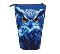 LHBWCVN Kosmetiktasche mit Eulen-Motiv, ausziehbar, tragbar, niedlich, für Damen und Herren, Reise-Münztasche, Geldbörse