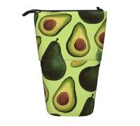 LHBWCVN Kosmetiktasche mit Früchten, Stehendes Federmäppchen, Teleskop-Bleistifttasche, tragbarer Stifthalter, niedlicher Stand-up-Bleistiftbeutel für Damen und Herren, Reise-Münztasche, Geldbörse