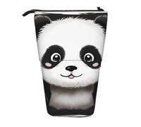 LHBWCVN Kosmetiktasche mit Panda-Motiv, Teleskop-Federmäppchen, tragbar, niedliches Stand-up-Bleistiftetui für Damen und Herren, Reise-Münztasche, Geldbörse