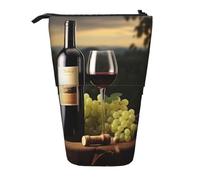 LHBWCVN Kosmetiktasche, Stand-Federmäppchen, Teleskop-Federtasche, tragbarer Stifthalter, niedliches Stand-up-Bleistiftetui für Damen und Herren, Reise-Münztasche, Geldbörse