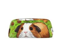 LHBWCVN Lächelndes Federmäppchen, großes Fassungsvermögen, ästhetische Stifttasche, Leder, Make-up-Tasche für Damen und Herren, Reise-Kulturbeutel, Reißverschluss, Kosmetiktasche, weit geöffnetes