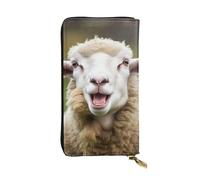 Lhbwcvn Lustige Geldbörse mit frecher Schafzunge, niedliches Tier, für Damen und Herren, Clutch, RFID-blockierend, Ledergeldbörse, große Kapazität, Geldbörse, Kreditkartenhalter, Geldtasche mit