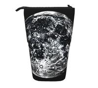 LHBWCVN Moon Kosmetiktasche, Stehendes Federmäppchen, Teleskop-Bleistifttasche, tragbarer Stifthalter, niedlicher Stand-up-Bleistiftbeutel für Damen und Herren, Reise-Münztasche, Geldbörse