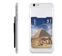 LHBWCVN Pyramids of Egypt Handy-Brieftasche, zum Aufkleben, Handy-Kartenhalter für Damen und Herren, schmaler selbstklebender Kreditkartenhalter für die Rückseite der Handyhülle, Leder-Ausweise