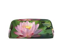 LHBWCVN Schönes Federmäppchen mit Blumenmuster, großes Fassungsvermögen, ästhetisches Stifteetui, Leder, Make-up-Tasche für Damen und Herren, Reise-Kulturbeutel, Reißverschluss, Kosmetiktasche, weit