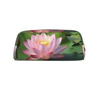 LHBWCVN Schönes Federmäppchen mit Blumenmuster, großes Fassungsvermögen, ästhetisches Stifteetui, Leder, Make-up-Tasche für Damen und Herren, Reise-Kulturbeutel, Reißverschluss, Kosmetiktasche, weit